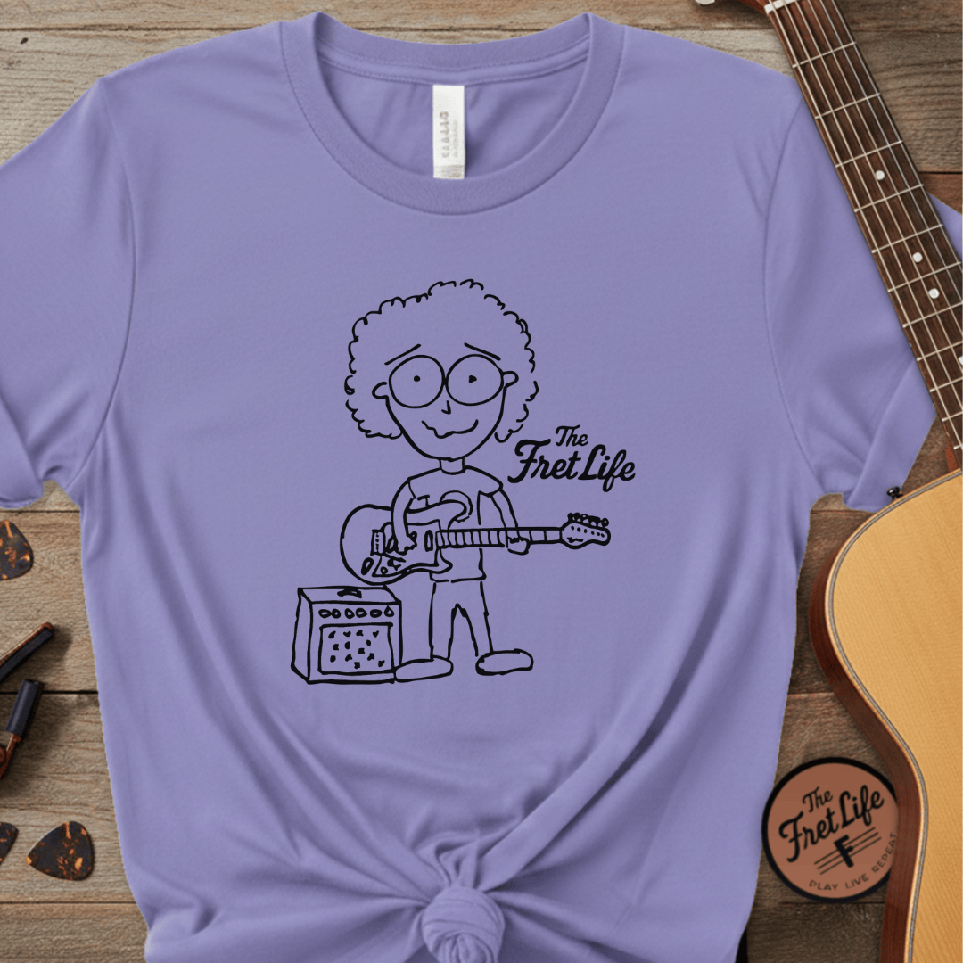 Printify T-Shirt Flo Blue / S "Electric Eyeball Rocker" Tee: Unplugged & Unhinged Guitarist Graphic