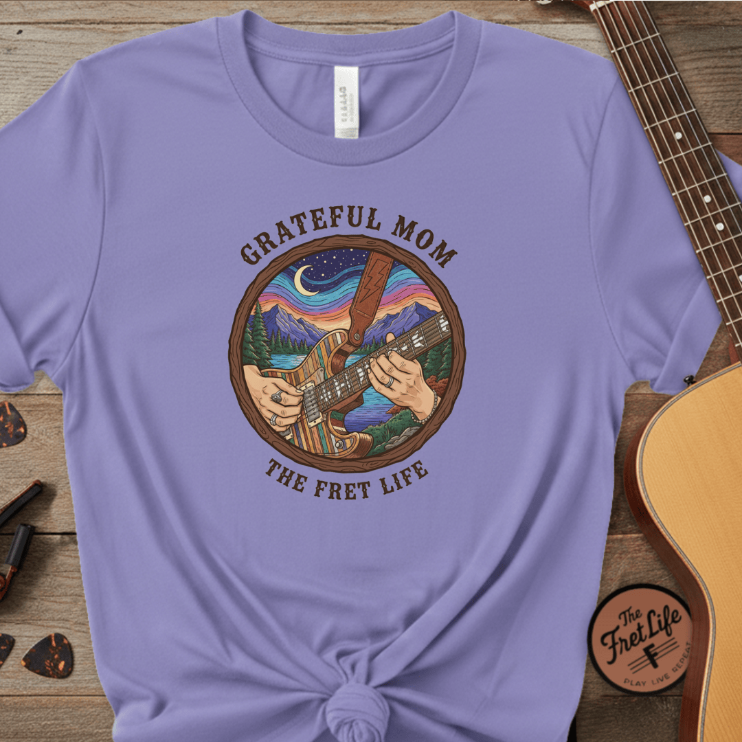 Printify T-Shirt Flo Blue / S Grateful Mom: Night Jam Fret Life T-Shirt