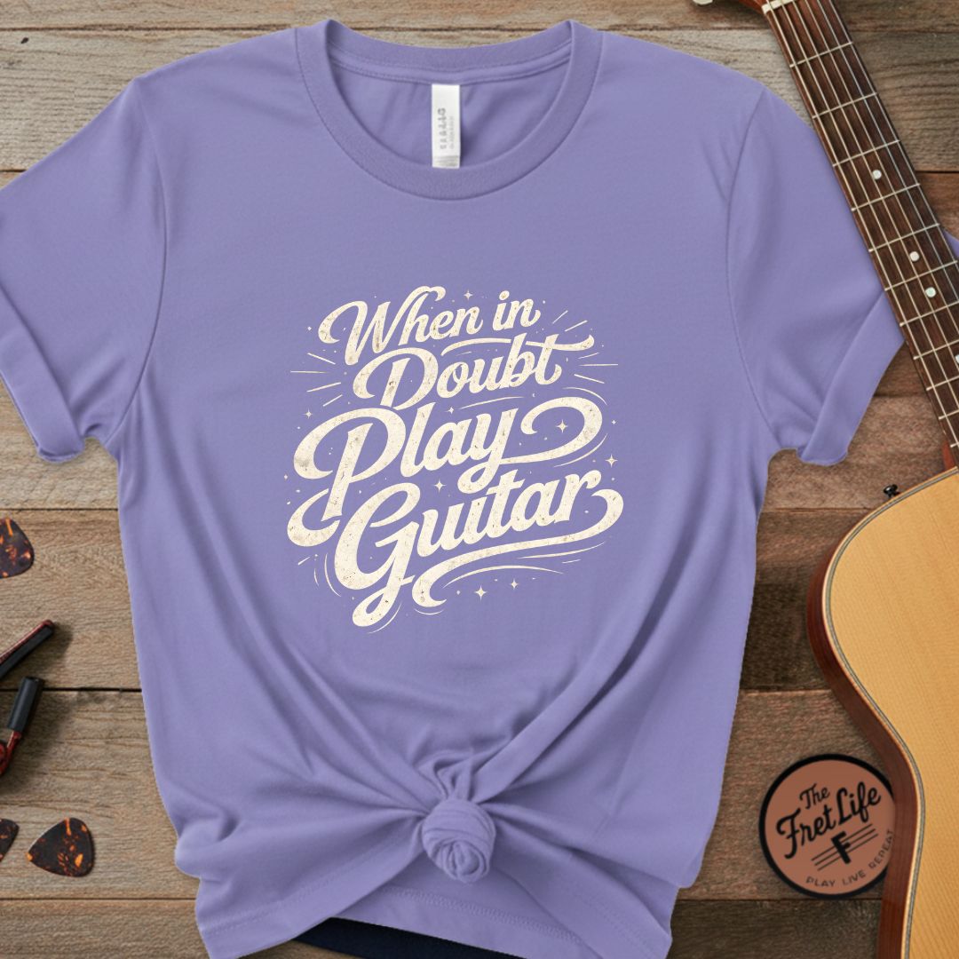 Printify T-Shirt Flo Blue / S When in Doubt Play Guitar | Premium T-Shirt