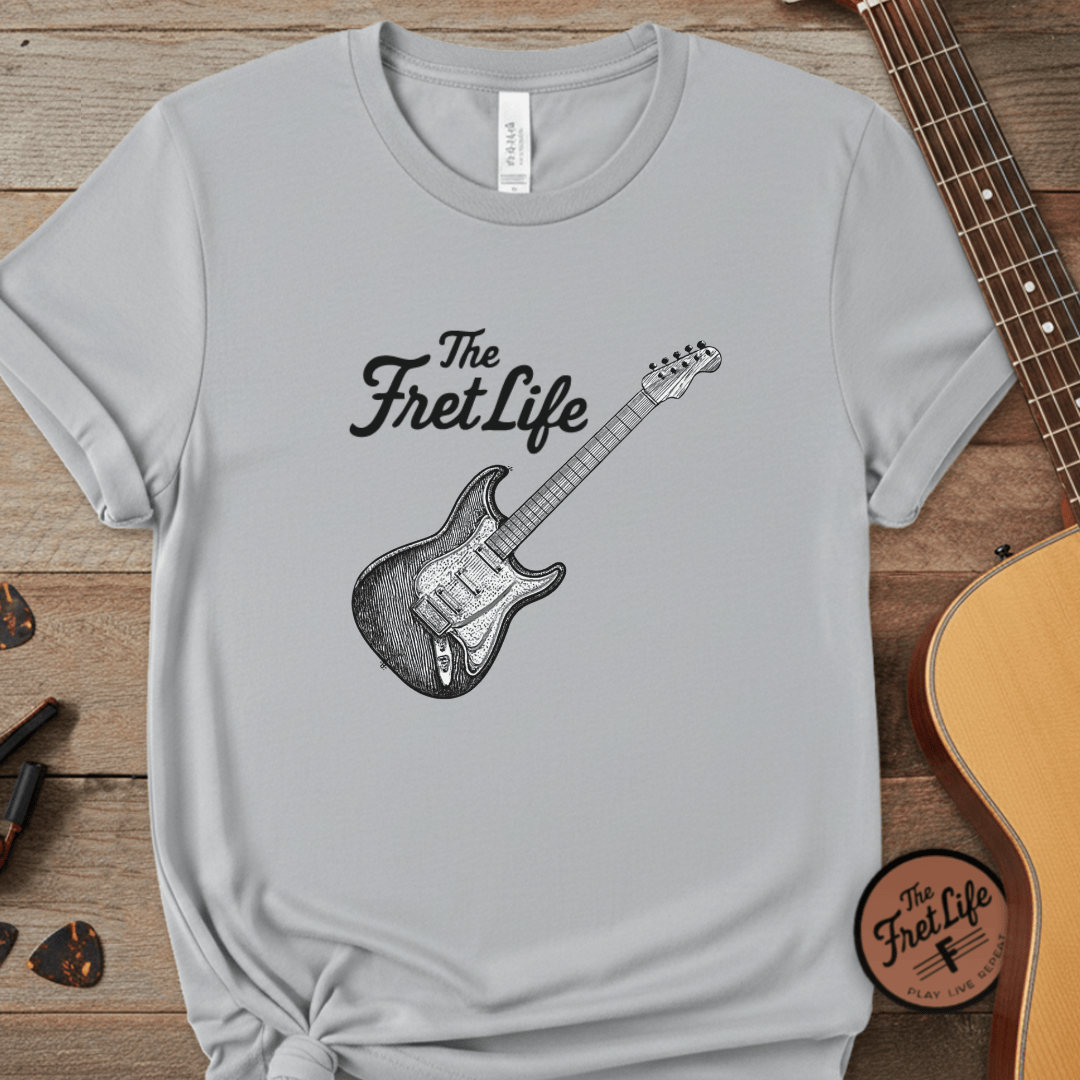 Printify T-Shirt Granite / S Music Lover Fender Stratocaster T-Shirt