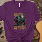 Printify T-Shirt Grape / S Urban Beast: The Fret Life Concrete Jungle Tee