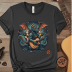 Printify T-Shirt Graphite / S Dragon's Chord: Epic Guitar Tee