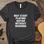 Printify T-Shirt Graphite / S Guitar Player Warning Label | Premium T-Shirt