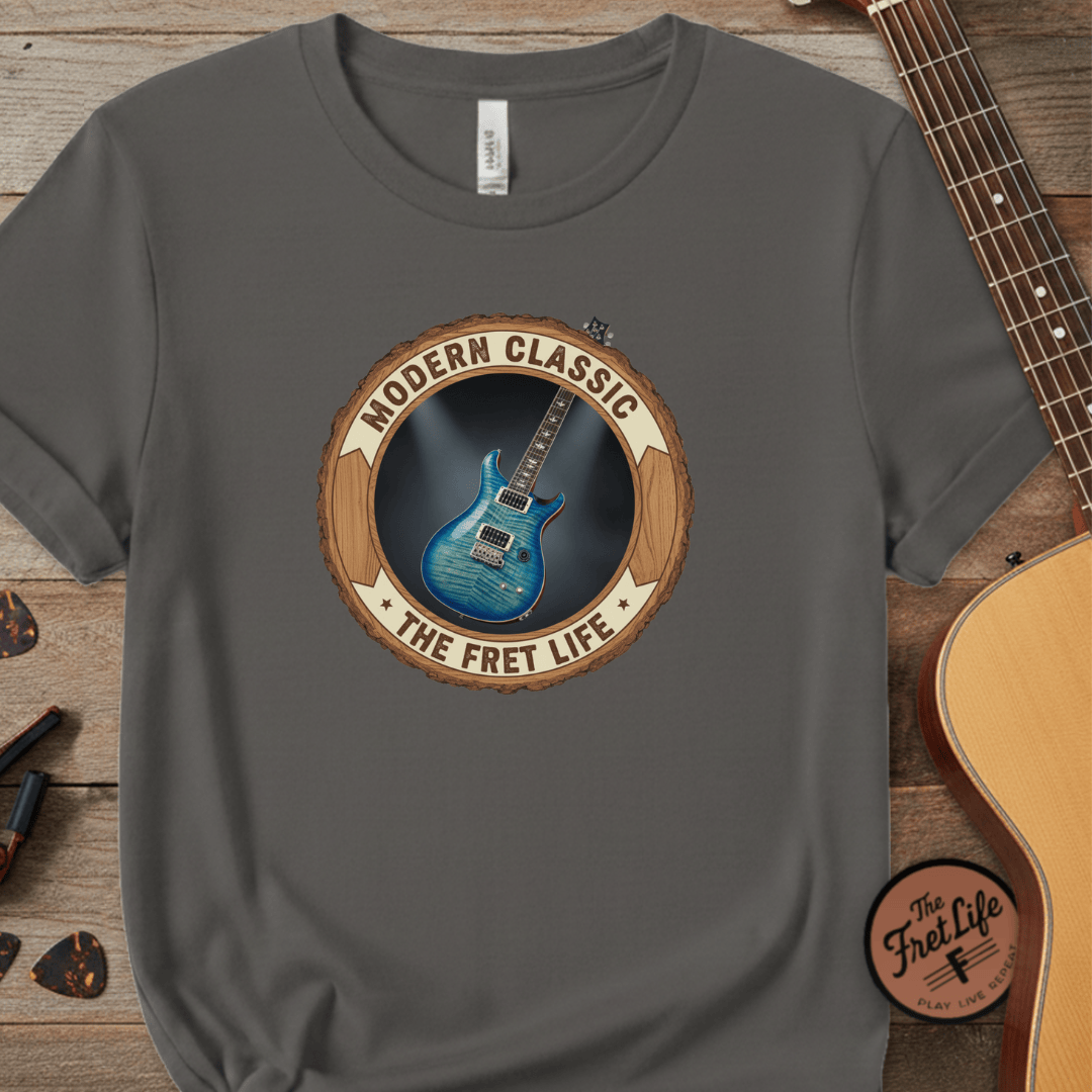 Printify T-Shirt Grey / S Modern Classic Tee | PRS Custom 24 Electric Guitar Fan Shirt