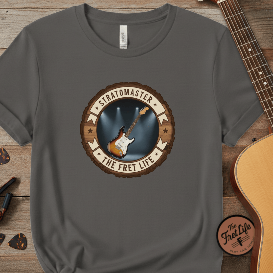 Printify T-Shirt Grey / S Stratomaster Tee | Fender Stratocaster Electric Guitar Fan Shirt