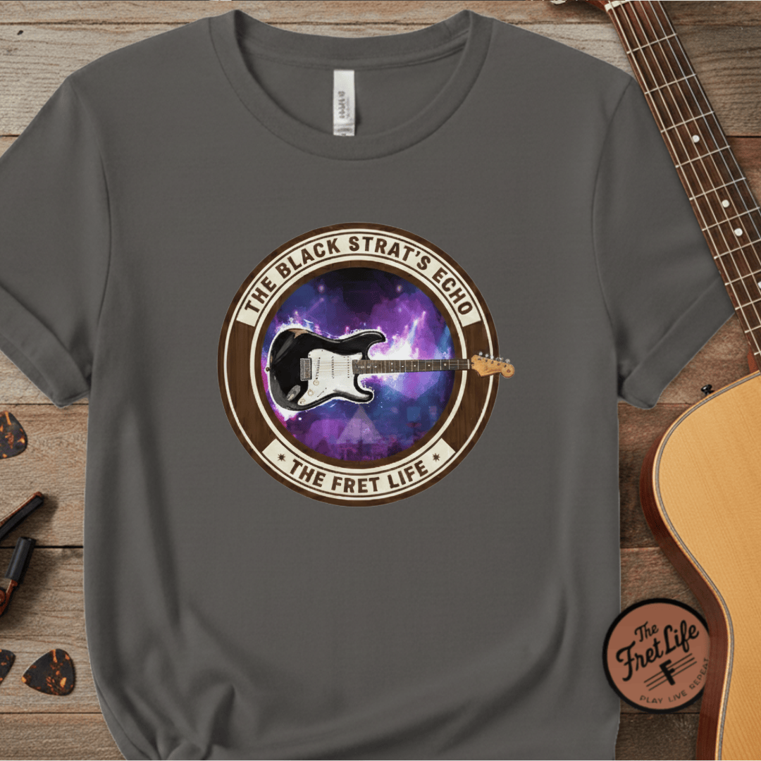 Printify T-Shirt Grey / S The Black Strat T-Shirt | David Gilmour Pink Floyd Guitar Legend Tee