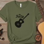 Printify T-Shirt Hemp / S Acoustic Guitar, The Fret Life, Unisex Garment-Dyed T-shirt