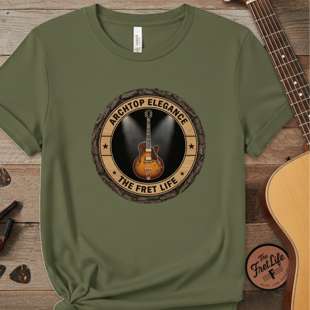 Printify T-Shirt Hemp / S Archtop Elegance Tee | Jazz Guitar Big Band Blues Fan Shirt