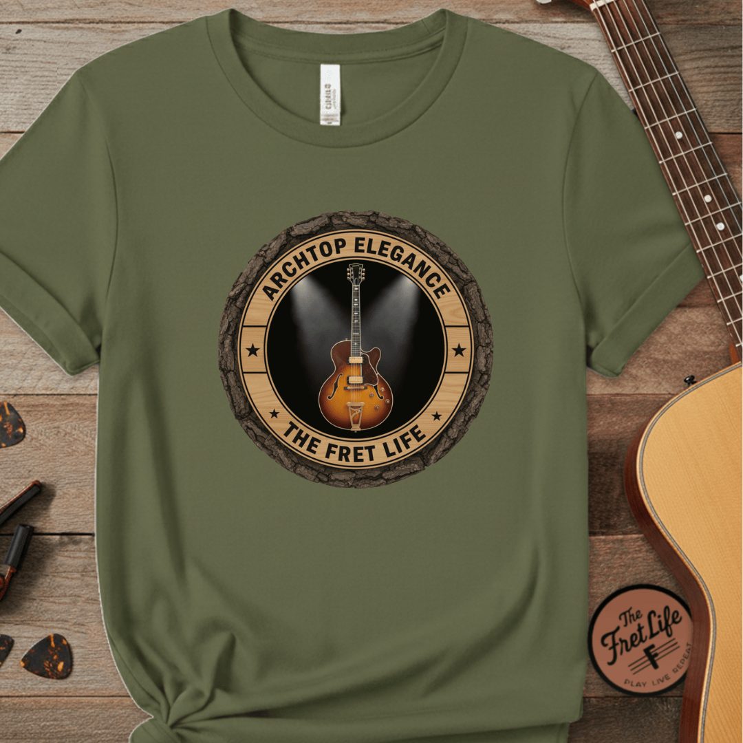 Printify T-Shirt Hemp / S Archtop Elegance Tee | Jazz Guitar Big Band Blues Fan Shirt