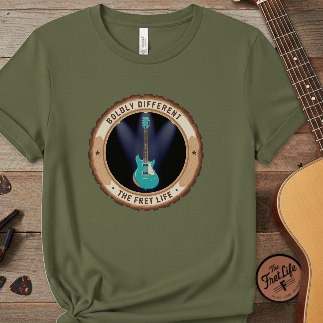 Printify T-Shirt Hemp / S Boldly Different Tee | Reverend Guitars Unique Electric Guitar Shirt