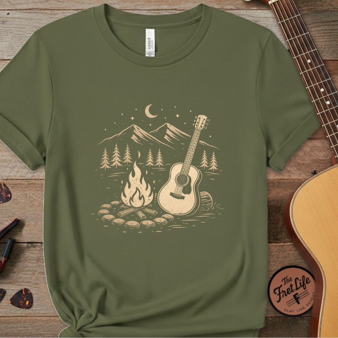 Printify T-Shirt Hemp / S Campfire Acoustic Guitar | Premium T-Shirt