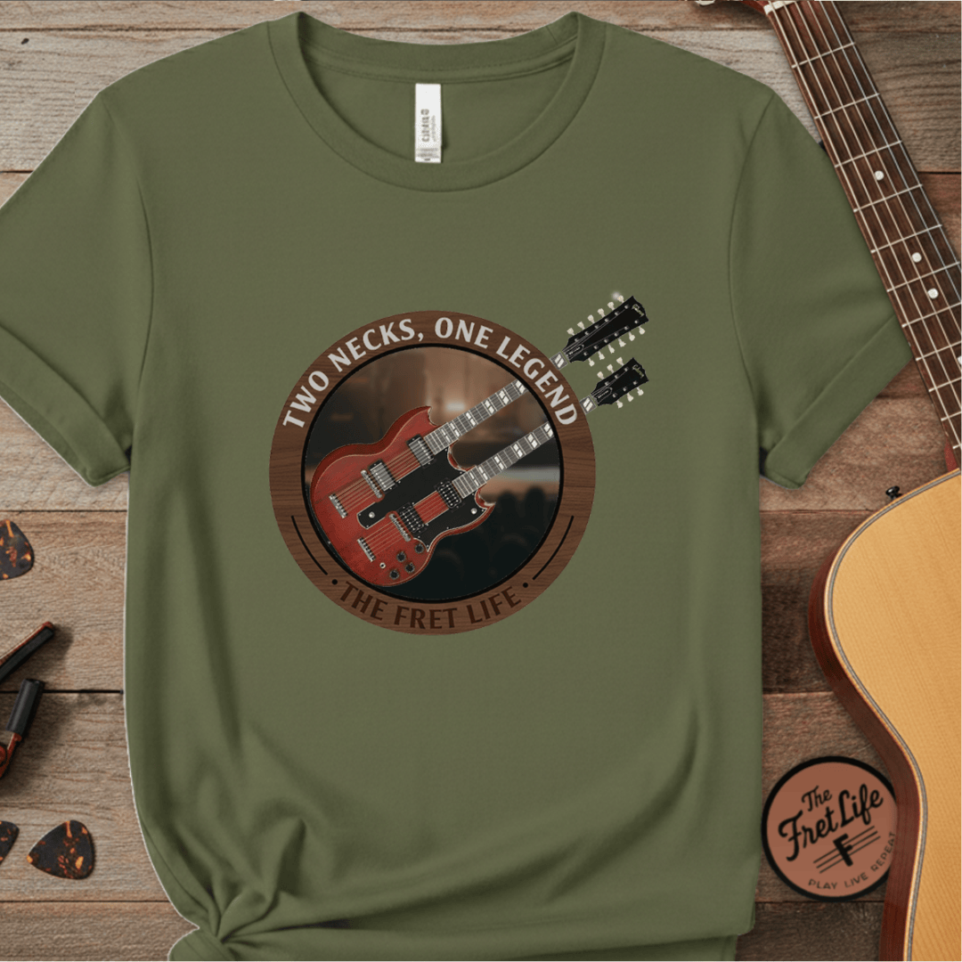 Printify T-Shirt Hemp / S Double Neck T-Shirt | LZ Guitar Legend Tee