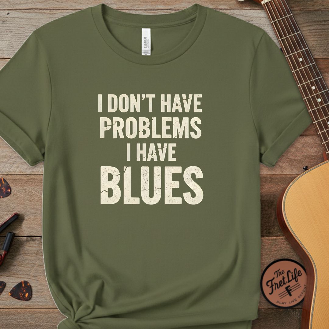 Printify T-Shirt Hemp / S I Don't Have Problems, I Have Blues | Premium Tee