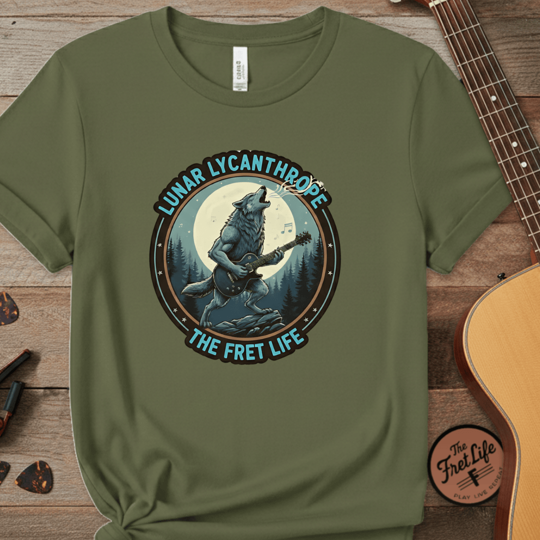 Printify T-Shirt Hemp / S Lunar Lycanthrope: Full Moon Fret Life Tee
