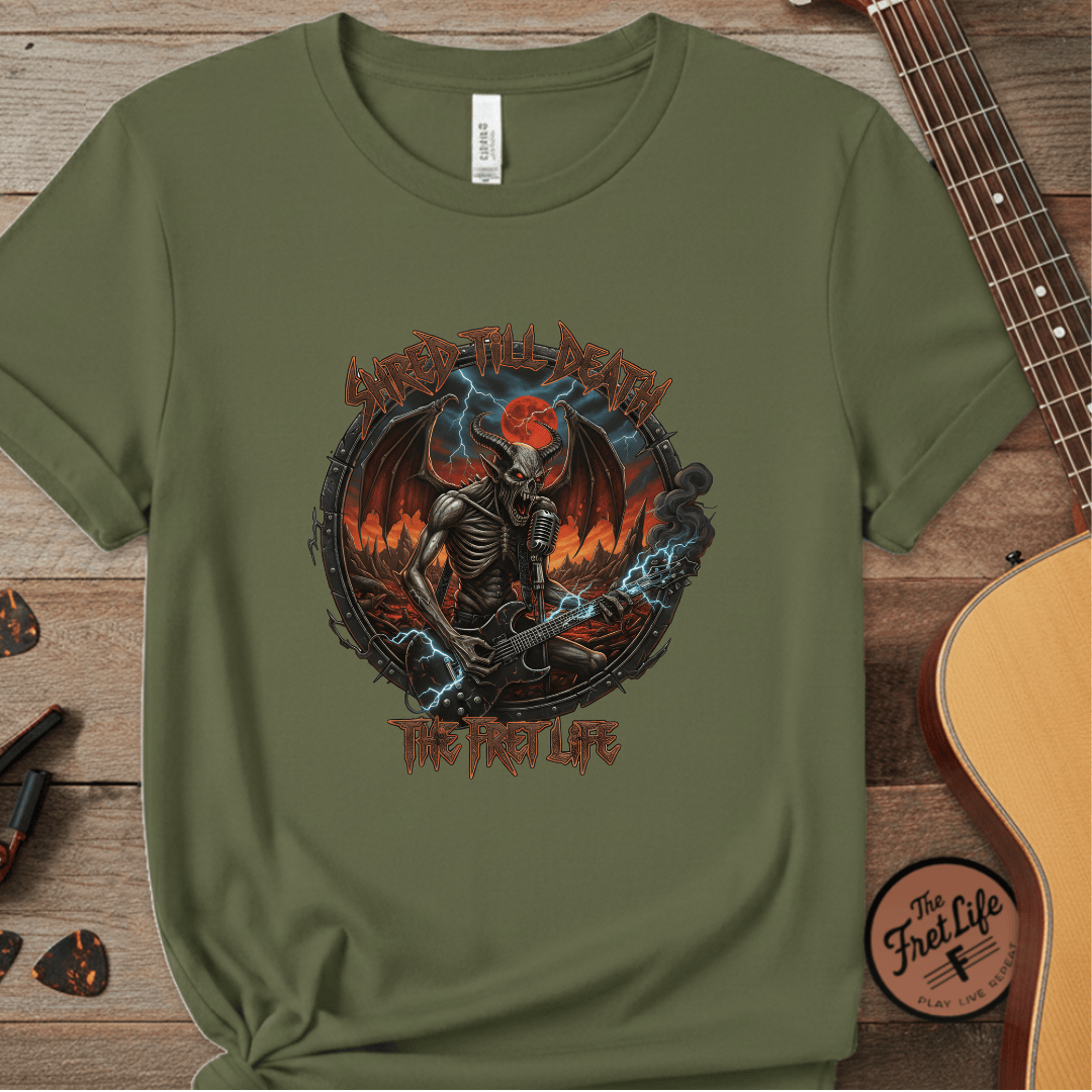 Printify T-Shirt Hemp / S Shred Till Death: Unleash the Fret Life Tee