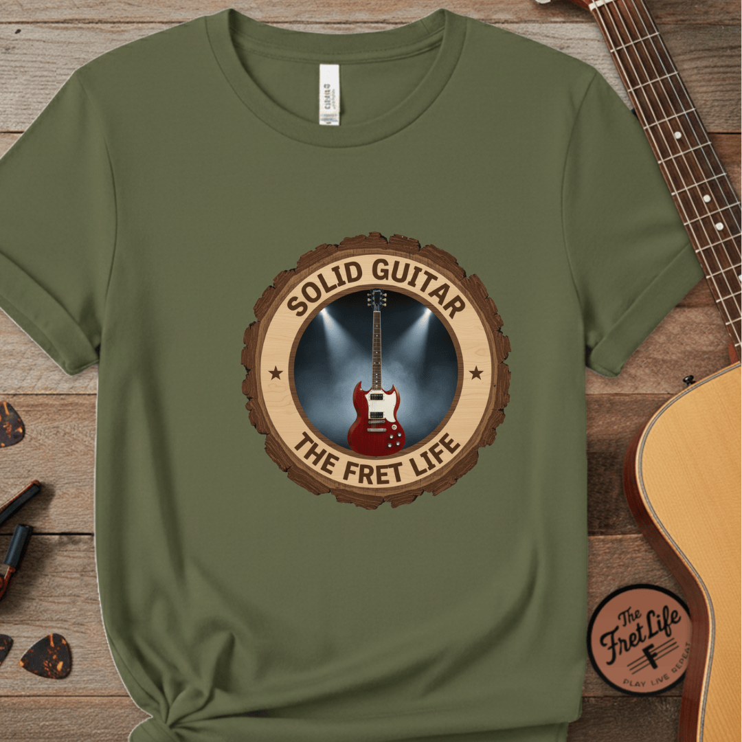 Printify T-Shirt Hemp / S Solid Guitar Tee | Gibson SG Rock Electric Guitar Fan Shirt