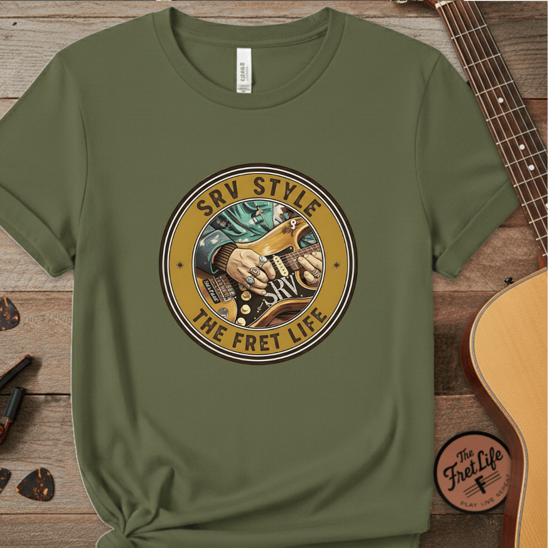 Printify T-Shirt Hemp / S SRV Style T-Shirt |Blues Guitar Fan Tee
