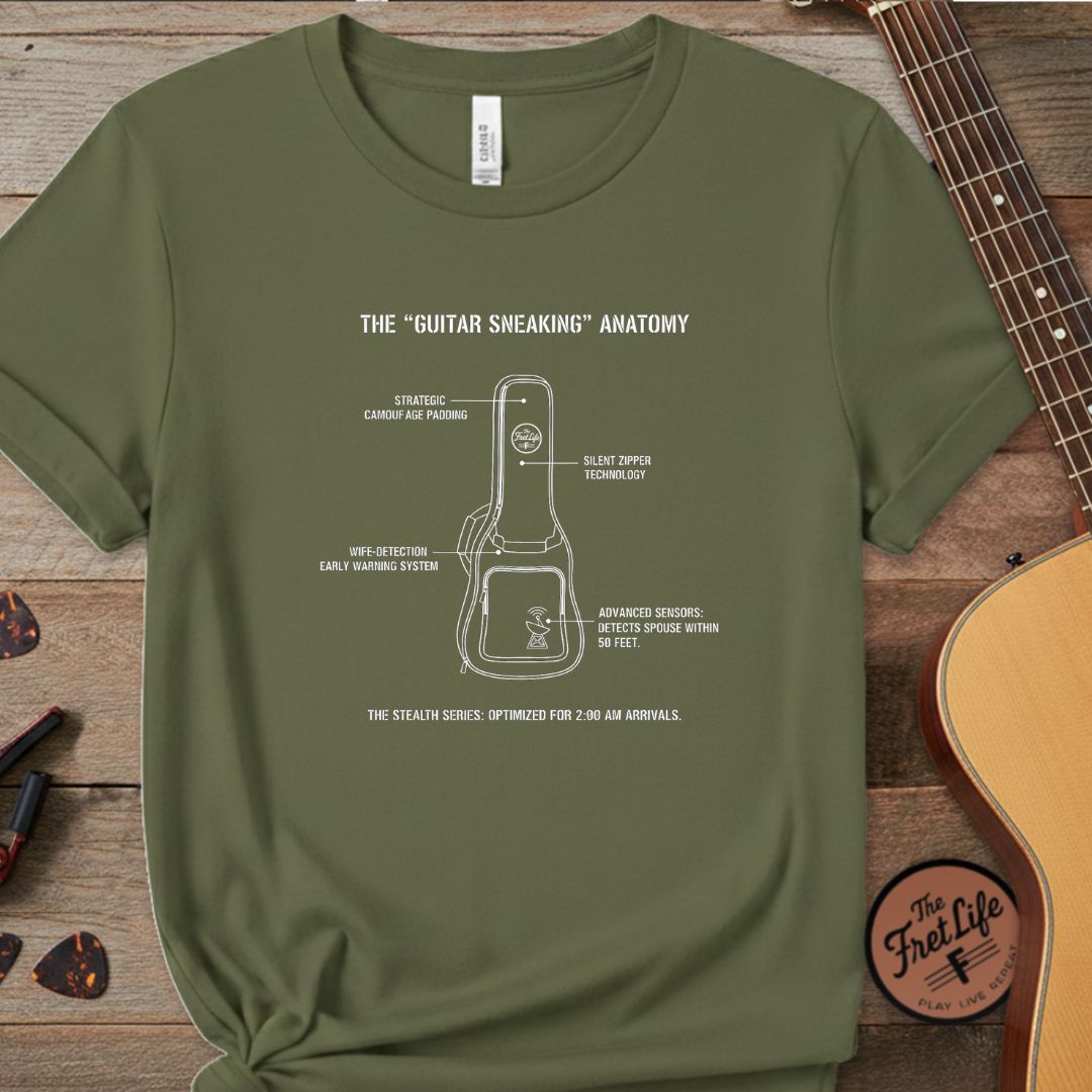 Printify T-Shirt Hemp / S The "Guitar Sneaking" Anatomy: Stealth Series T-Shirt