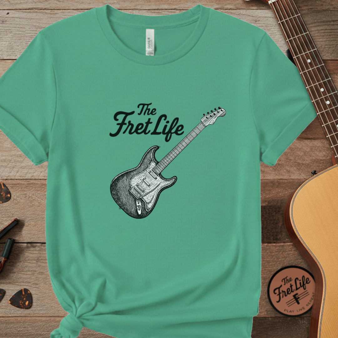 Printify T-Shirt Island Green / S Music Lover Fender Stratocaster T-Shirt