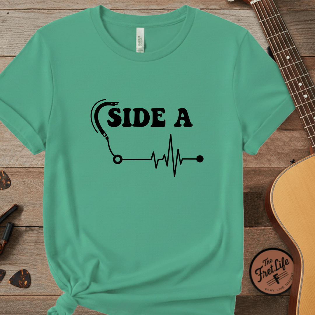Printify T-Shirt Island Green / S Side A Vinyl Pulse Graphic Tee