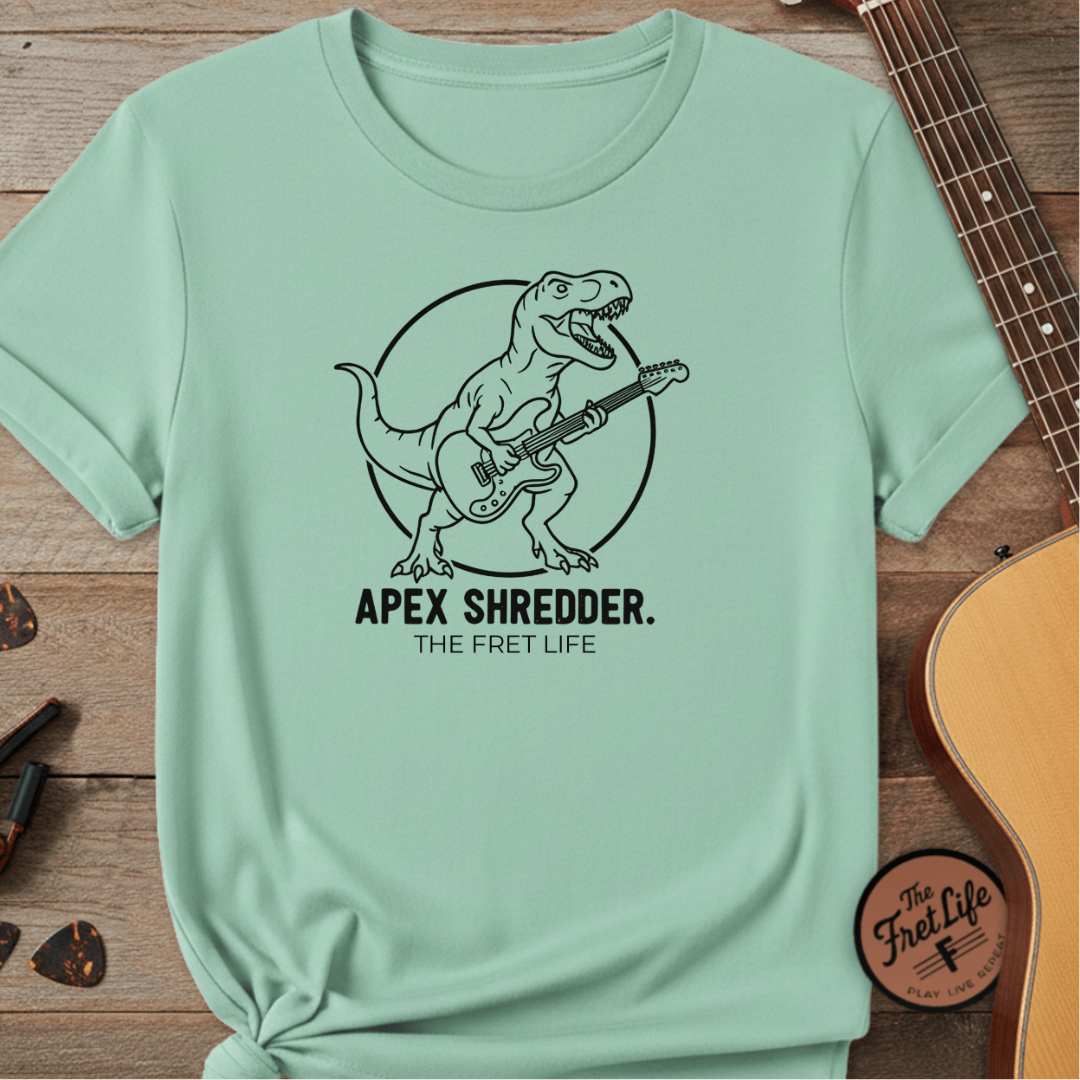 Printify T-Shirt Island Reef / S Apex Shredder – The King of the Fretboard Tee