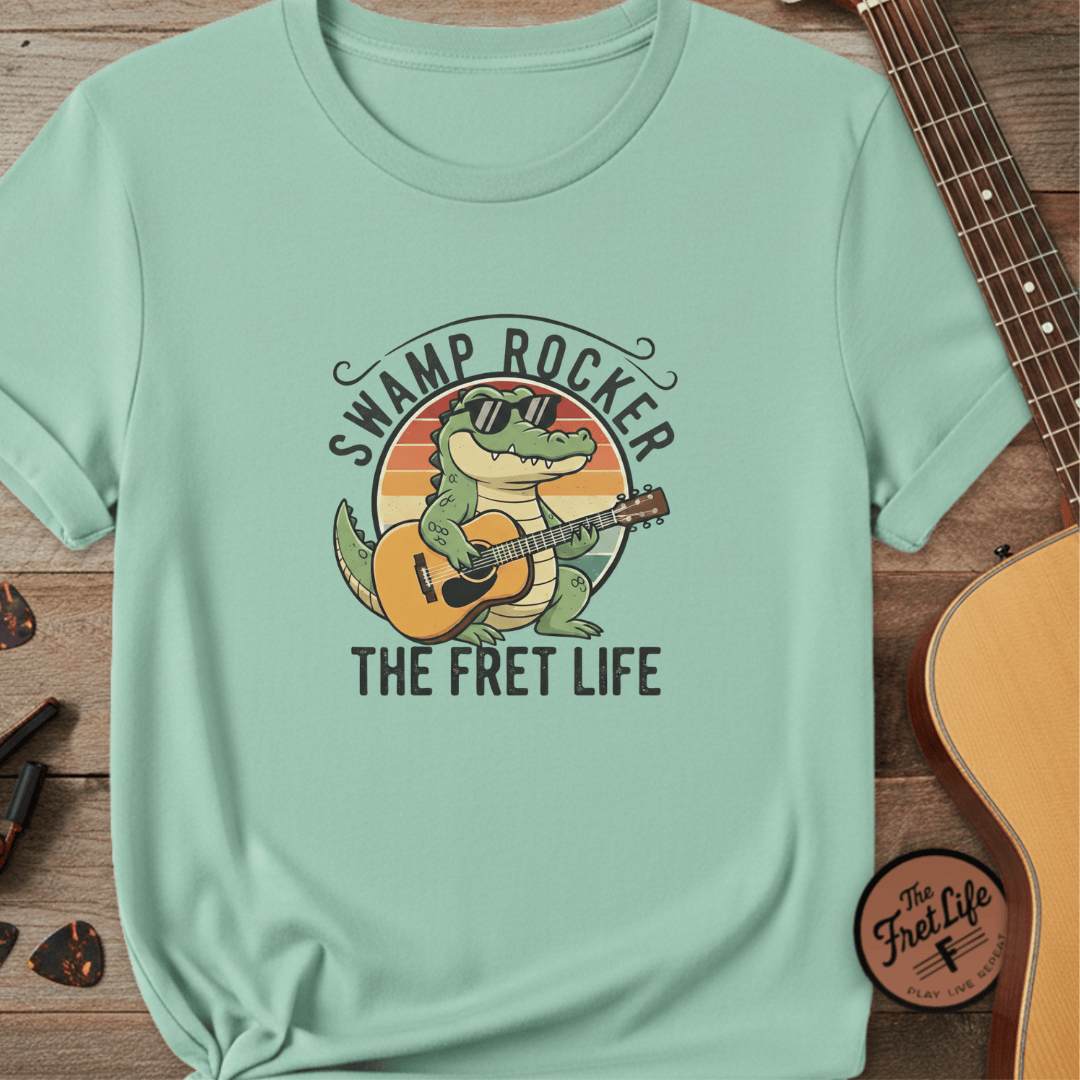 Printify T-Shirt Island Reef / S Swamp Rocker: The Fret Life Gator Tee