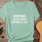 Printify T-Shirt Island Reef / S Warning: Talks About Guitars A Lot | Premium T-Shirt