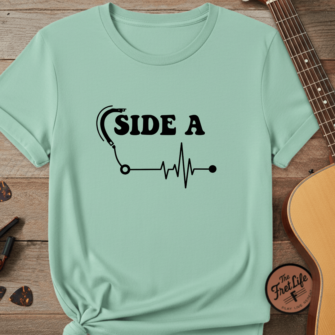 Printify T-Shirt Ivory / L Side A Vinyl Pulse Graphic Tee