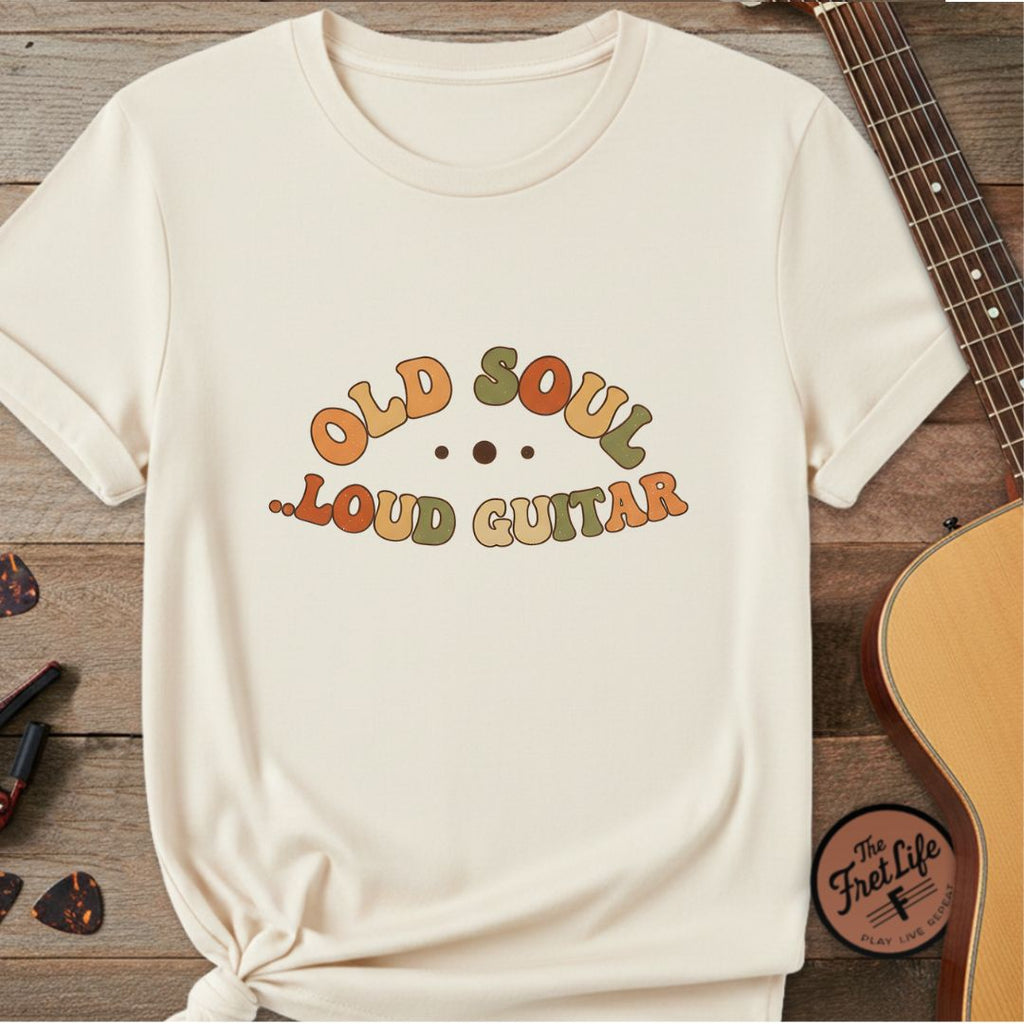 Printify T-Shirt Ivory / S Old Soul, Loud Guitar | Premium T-Shirt