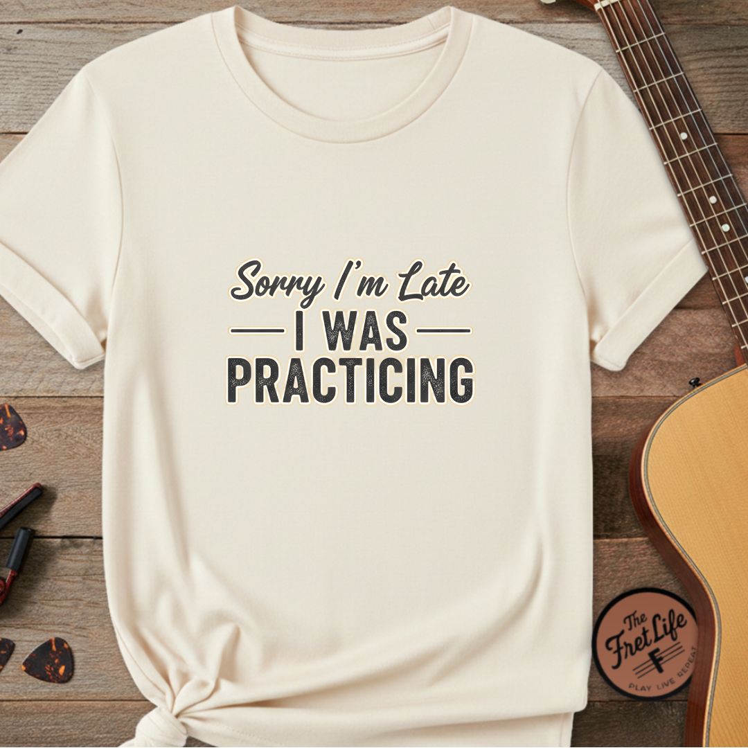 Printify T-Shirt Ivory / S Sorry I’m Late I Was Practicing | Premium T-Shirt