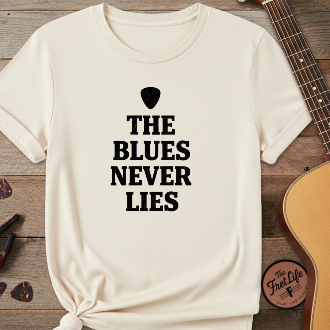 Printify T-Shirt Ivory / S "The Blues Never Lies" Premium Tee