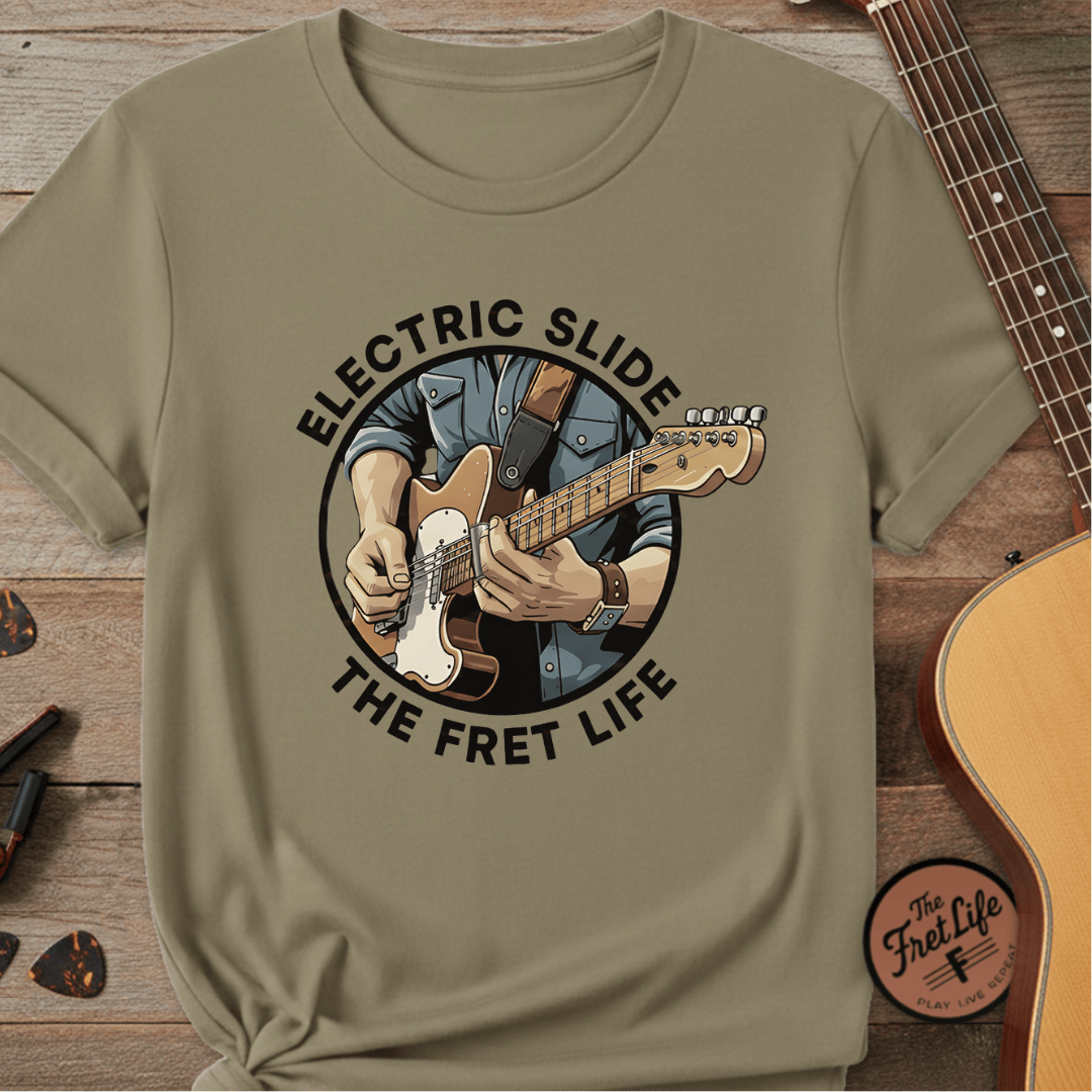 Printify T-Shirt Khaki / S Electric Slide: The Soulful Glide Tee