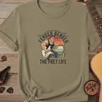 Printify T-Shirt Khaki / S Fender Bender: The Fret Life T-Shirt (Vintage Rocker Edition)
