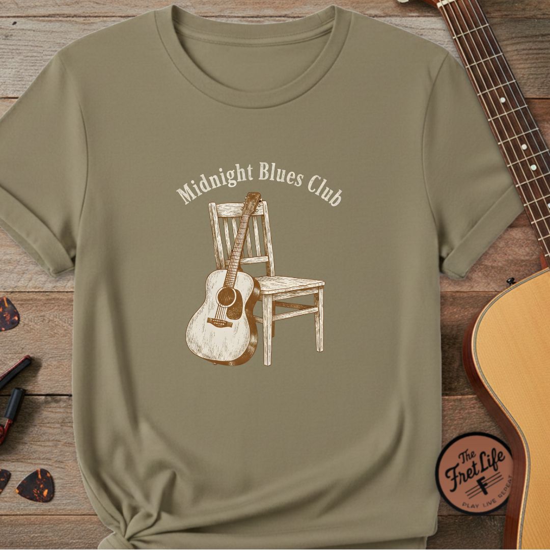 Printify T-Shirt Khaki / S "Midnight Blues Club" Premium Tee