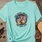 Printify T-Shirt Lagoon Blue / S American Harmony - The Fret Life Edition Tee