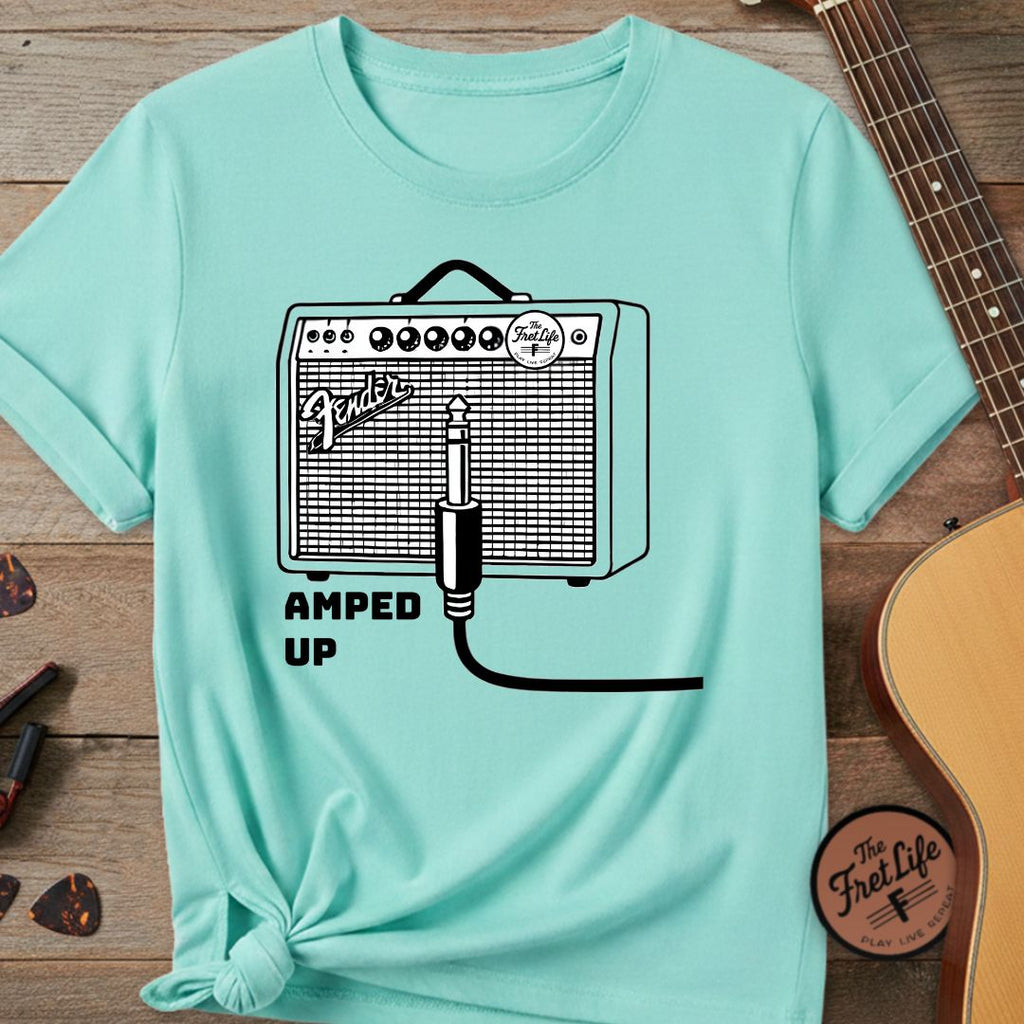 Printify T-Shirt Lagoon Blue / S Amped Up T-Shirt