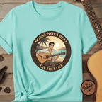 Printify T-Shirt Lagoon Blue / S Bossa Nova Beat - Sunshine Fret Life Tee