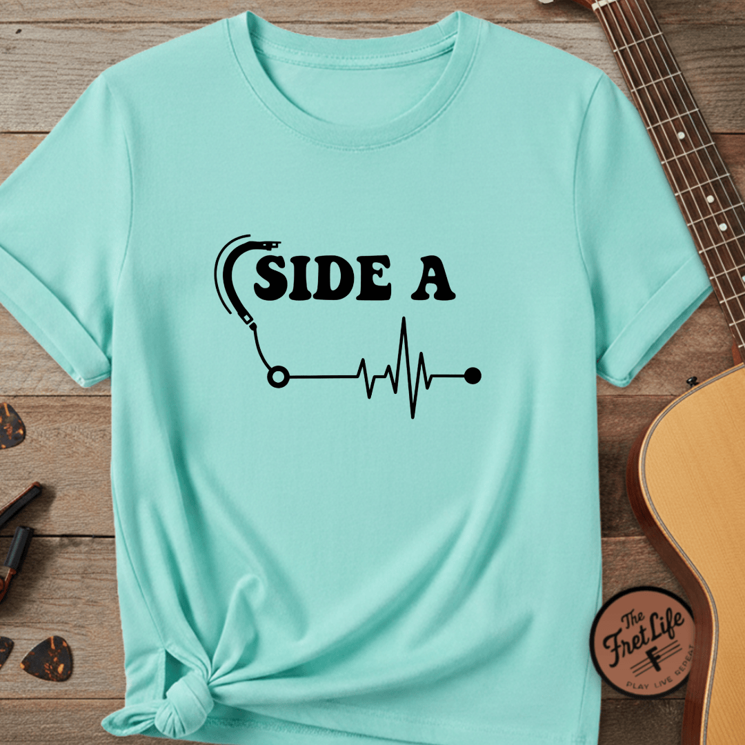 Printify T-Shirt Lagoon Blue / S Side A Vinyl Pulse Graphic Tee