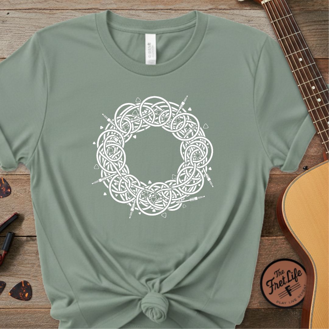 Printify T-Shirt Light Green / S Cable Spaghetti: The Signal Chain Mandala T-Shirt