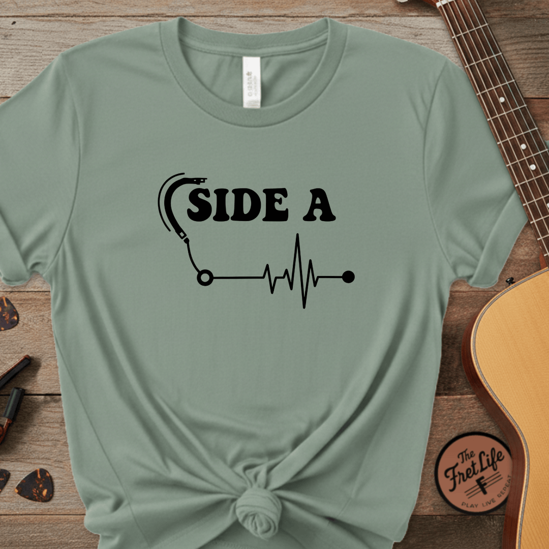 Printify T-Shirt Light Green / S Side A Vinyl Pulse Graphic Tee