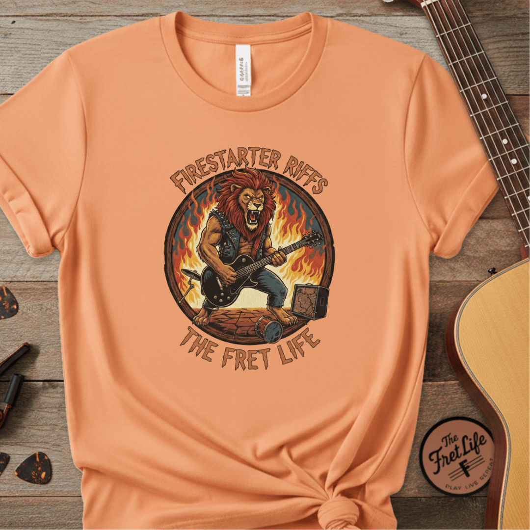Printify T-Shirt Melon / S Firestarter Riffs: The Lion Rocker T-Shirt