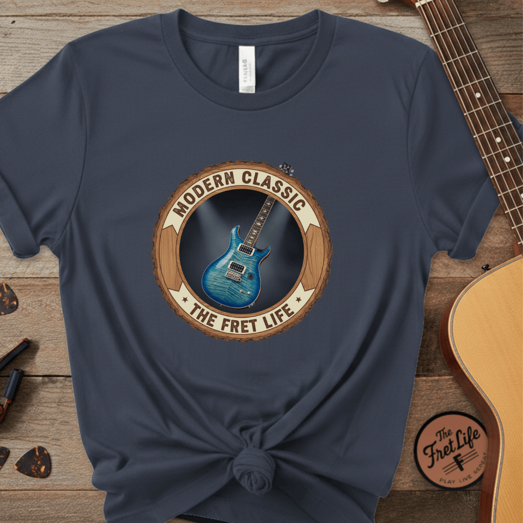 Printify T-Shirt Midnight / S Modern Classic Tee | PRS Custom 24 Electric Guitar Fan Shirt
