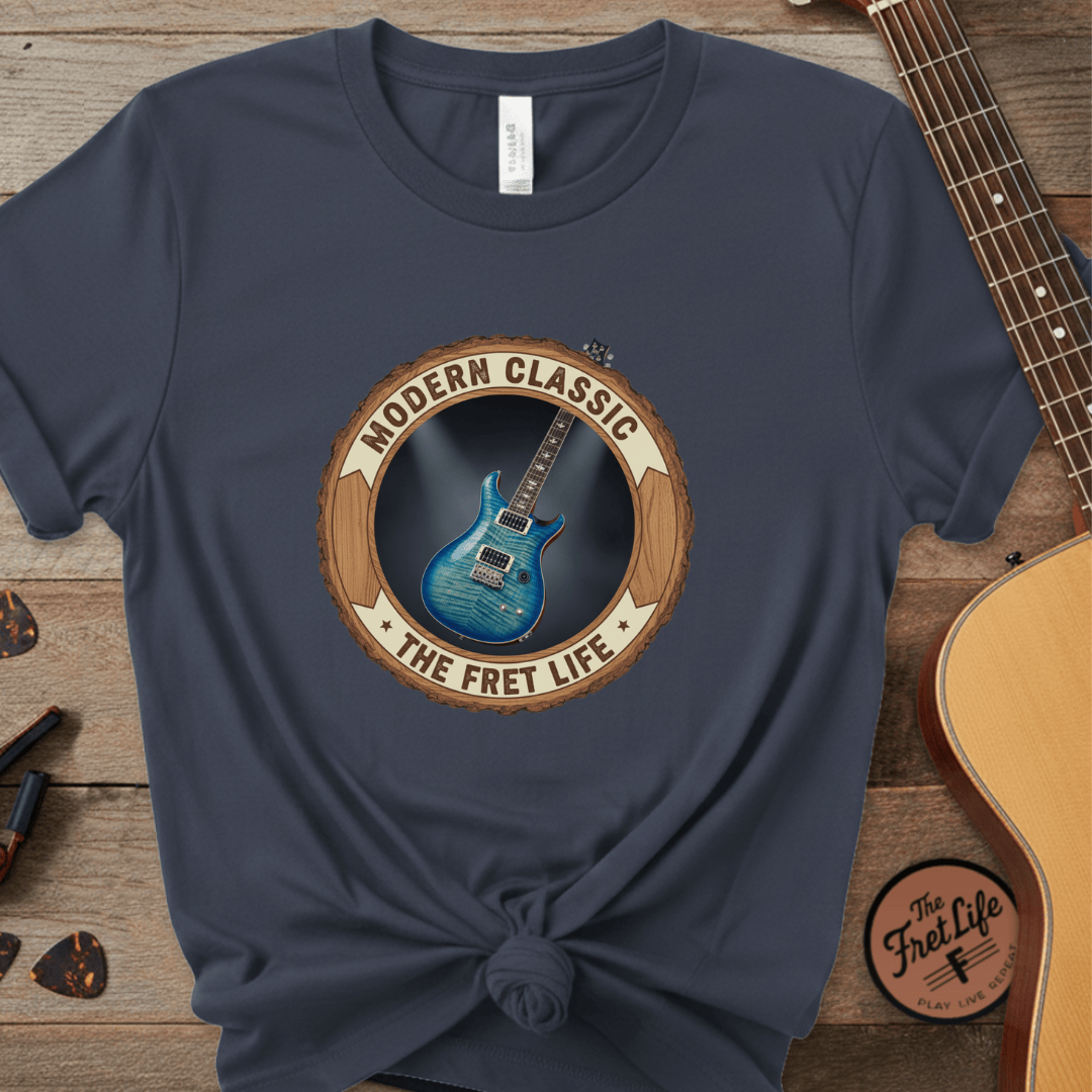 Printify T-Shirt Midnight / S Modern Classic Tee | PRS Custom 24 Electric Guitar Fan Shirt