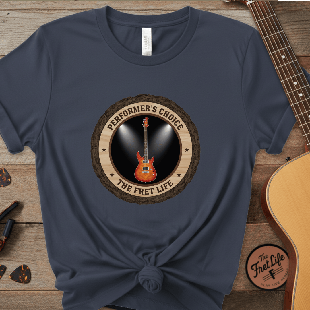 Printify T-Shirt Midnight / S Performer's Choice Tee | Music Man Luke Axis Electric Guitar Shirt