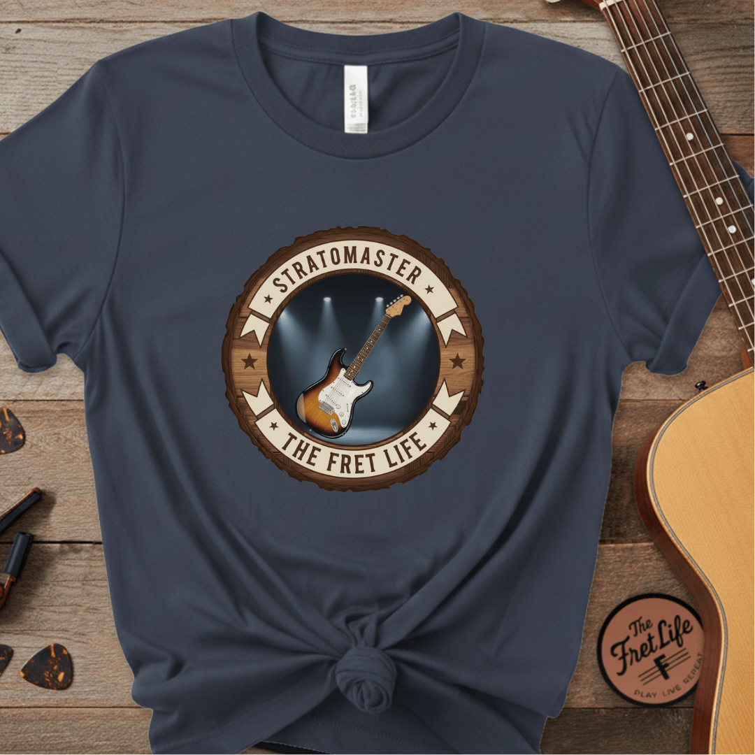 Printify T-Shirt Midnight / S Stratomaster Tee | Fender Stratocaster Electric Guitar Fan Shirt