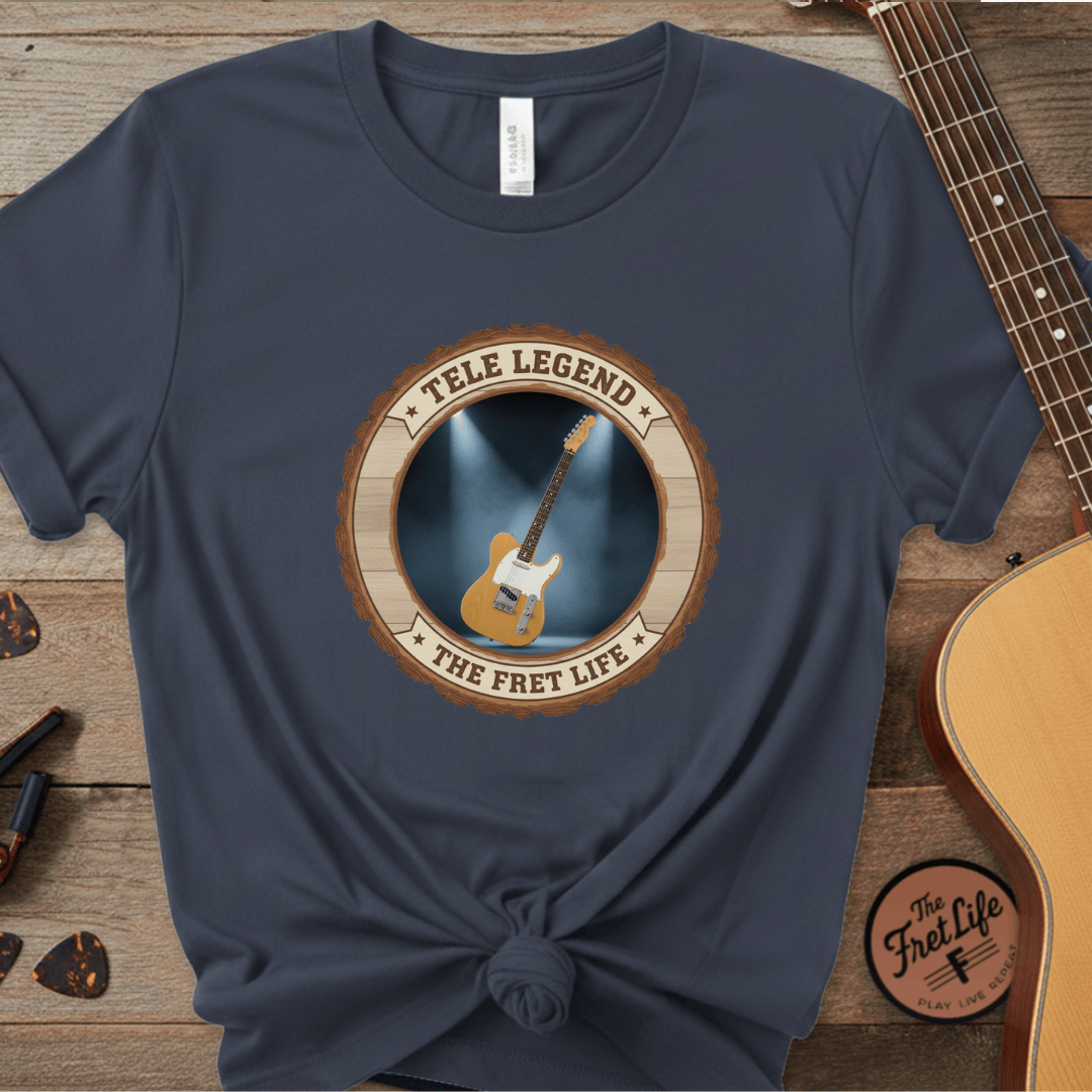 Printify T-Shirt Midnight / S Tele Legend Tee | Fender Telecaster Twang Electric Guitar Shirt