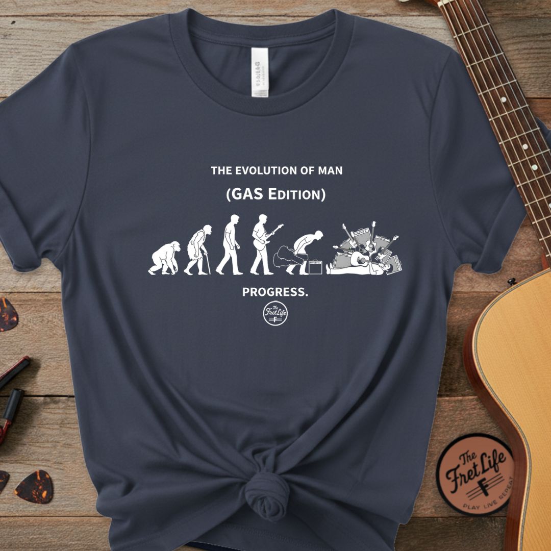 Printify T-Shirt Midnight / S The Evolution of Man: GAS Edition T-Shirt