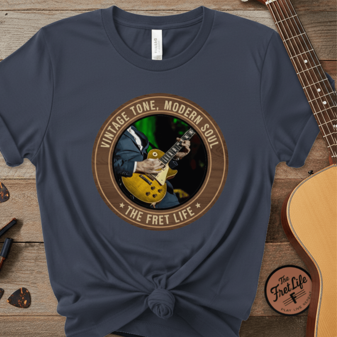 Printify T-Shirt Midnight / S Vintage Tone Modern Soul T-Shirt | JB Blues Guitar Tee