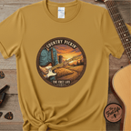 Printify T-Shirt Mustard / S Country Pickin' Guitar T-Shirt