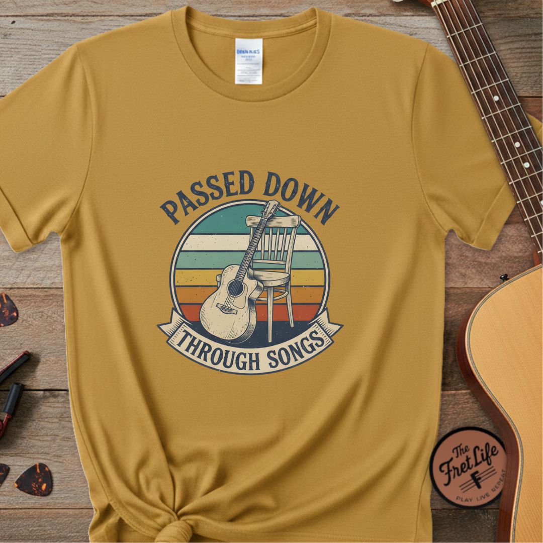 Printify T-Shirt Mustard / S Passed Down Through Songs | Premium T-Shirt